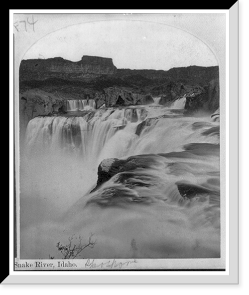 Historic Framed Print, Shoshone Falls Snake River Idaho. - 6,  17-7/8" x 21-7/8"