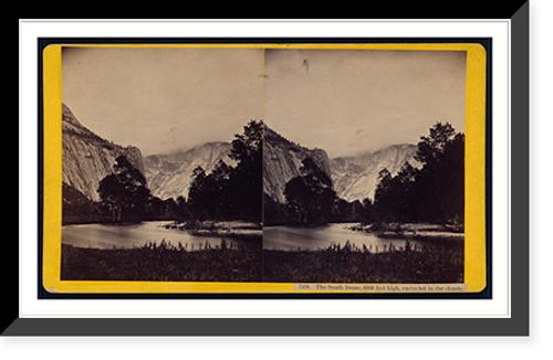 Historic Framed Print, The South Dome 6000 feet high encircled in the clouds,  17-7/8" x 21-7/8"