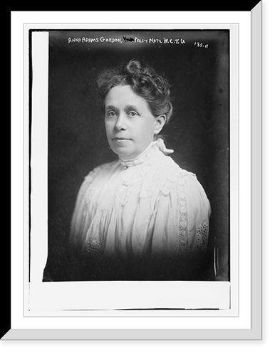 Anna Adams Gordon, President Nat'l W.C.T.U., portrait bust, Vintage Print