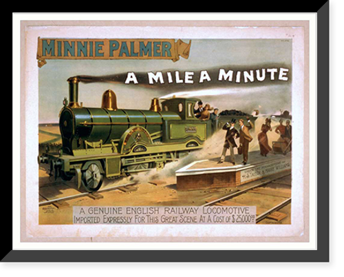 Historic Framed Print, A mile a minute,  17-7/8" x 21-7/8"