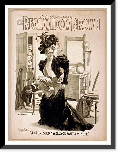Historic Framed Print, A.Q. Scammons The real Widow Brown - 5,  17-7/8" x 21-7/8"