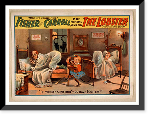 Historic Framed Print, Fisher and Carroll in a slap-bang absurdity The Lobster,  17-7/8" x 21-7/8"