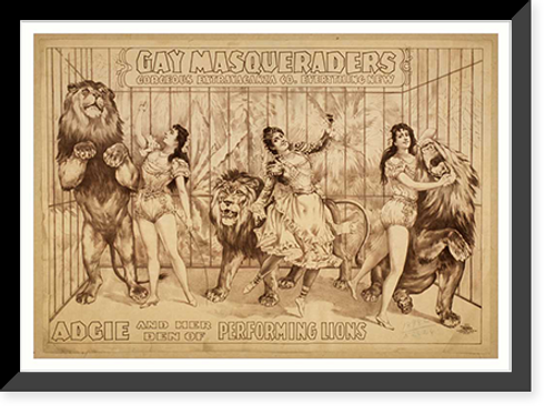 Historic Framed Print, Gay Masqueraders Gorgeous Extravaganza Co. everything new.,  17-7/8" x 21-7/8"