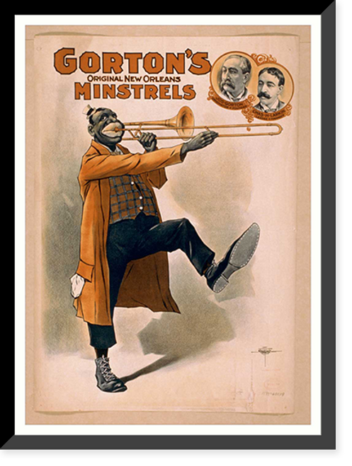 Historic Framed Print, Gortons Original New Orleans Minstrels - 5,  17-7/8" x 21-7/8"
