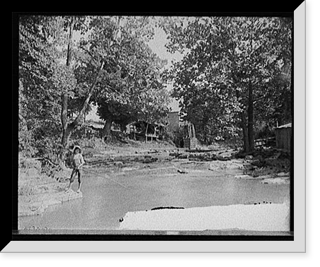 Historic Framed Print, [A Virginia water mill, Natural Bridge, Va.],  17-7/8" x 21-7/8"
