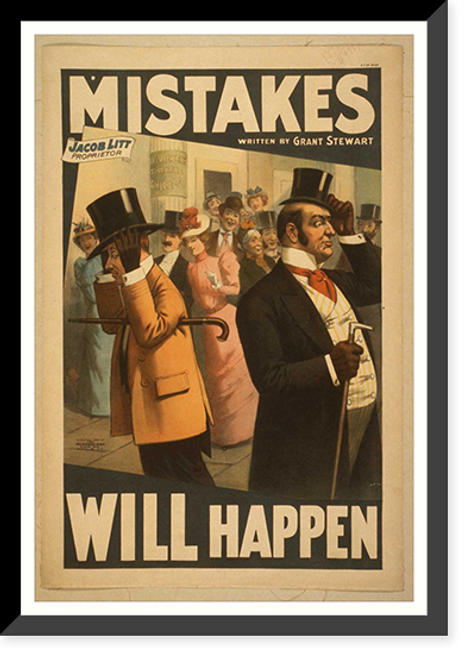 Historic Framed Print, Mistakes will happen written by Grant Stewart. - 2,  17-7/8" x 21-7/8"