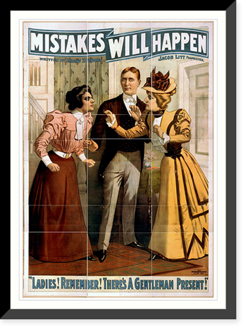 Historic Framed Print, Mistakes will happen written by Grant Stewart. - 8,  17-7/8" x 21-7/8"