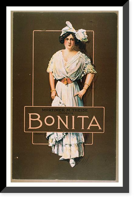 Historic Framed Print, Mortimer M. Theise presents Bonita,  17-7/8" x 21-7/8"