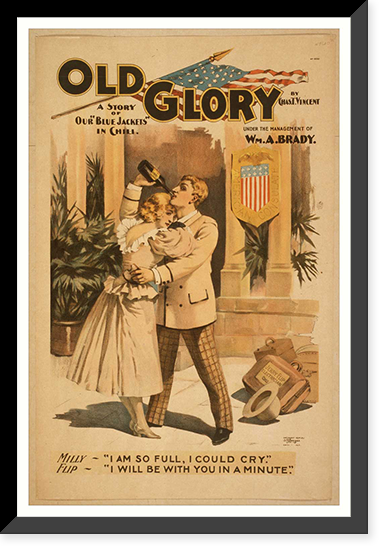 Historic Framed Print, Old glory a story of our blue jackets in Chili [i.e. Chile] by Chas. T. Vincent. - 2,  17-7/8" x 21-7/8"