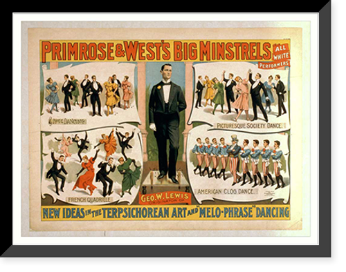 Historic Framed Print, Primrose & Wests Big Minstrels all white performers. - 3,  17-7/8" x 21-7/8"