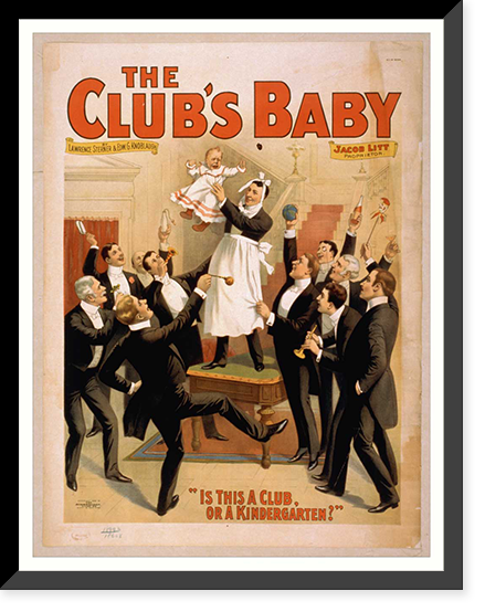 Historic Framed Print, The clubs baby by Lawrence Sterner & Edw. G. Knoblaugh.,  17-7/8" x 21-7/8"