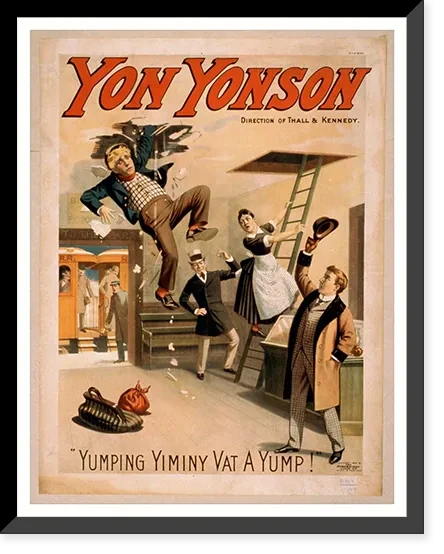 Vintage Stage Poster - Yon Yonson - Historic Wall Art Gift