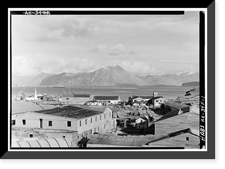 Naval Operating Base Dutch Harbor & Fort Mears, Administration Building, Unalaska, Aleutian Islands, AK, Antique Print