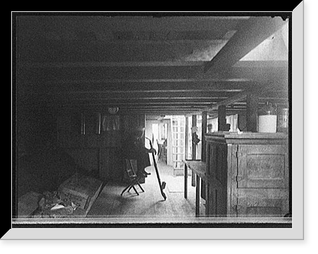 Historic Framed Print, [The Niagara, Perry flagship replica, lower deck],  17-7/8" x 21-7/8"