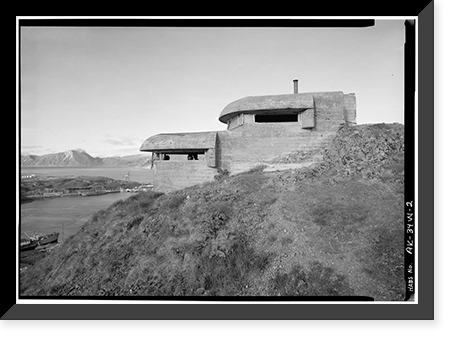 Naval Operating Base Dutch Harbor & Fort Mears, Hill 400 Fixed Defense Battery Command Post, Unalaska, Aleutian Islands, AK - 2, Antique Print