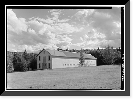 Fort Egbert, Mule Barn, Yukon River at Mission Creek, Eagle vicinity, Southeast Fairbanks Census Area, AK, Vintage Poster
