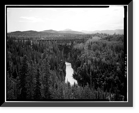 Kuskalana Bridge, Mile 146 of Copper River & Northwestern Road, Chitina vicinity, Valdez-Cordova Census Area, AK, Historic Reproduction