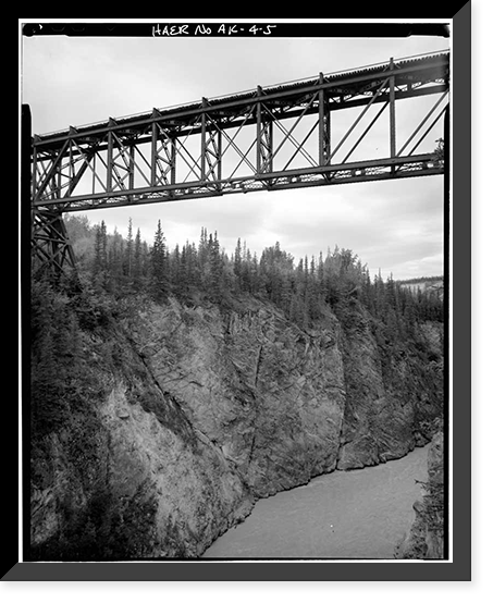 Kuskalana Bridge, Mile 146 of Copper River & Northwestern Road, Chitina vicinity, Valdez-Cordova Census Area, AK - 5, Vintage Poster
