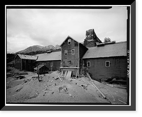 Historic Framed Print, Kennecott Copper Corporation, On Copper River & Northwestern Railroad, Kennicott, Valdez-Cordova Census Area, AK - 21,  17-7/8" x 21-7/8"