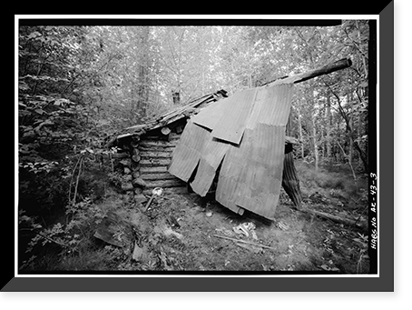 George McGregor Cabin, Yukon River near Coal Creek, Circle vicinity, Yukon-Koyukuk Census Area, AK - 3, Antique Print