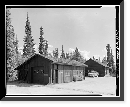 Mount McKinley Headquarters, Ranger Cache & Garage, McKinley Station, AK, Vintage Poster