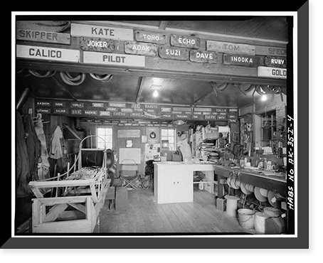 Mount McKinley Headquarters, Dog Feed Cache & Sled Storage, McKinley Station, AK - 4, Vintage Poster