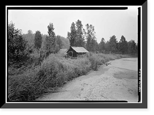 Historic Framed Print, Iditarod Trail Shelter Cabins, Skwentna Crossing Shelter Cabin, Skwentna, Matanuska-Susitna Borough, AK - 6,  17-7/8" x 21-7/8"