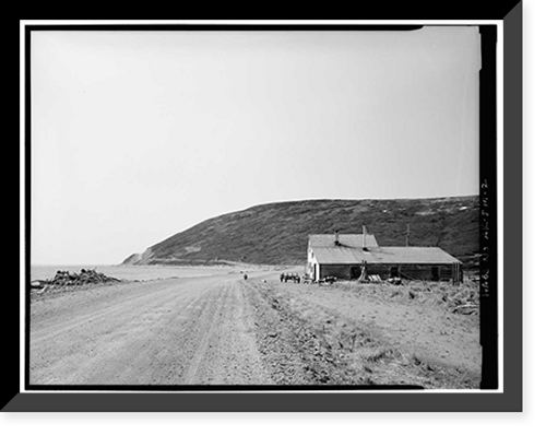 Historic Framed Print, Iditarod Trail Shelter Cabins, Cape Nome Roadhouse, Cape Nome, Nome Census Area, AK - 2,  17-7/8" x 21-7/8"
