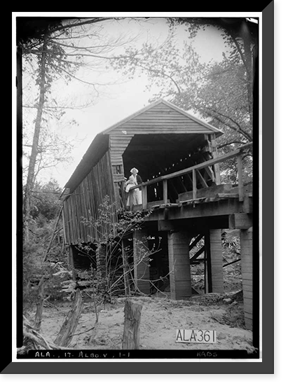 Cripple Deer Creek Covered Bridge, Allsboro vicinity, Colbert County, AL Classic, Antique Wall Art