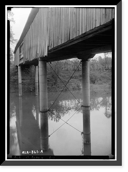 Big Bear Creek Covered Bridge, Allsboro vicinity, Colbert County, AL, Historic Reproduction