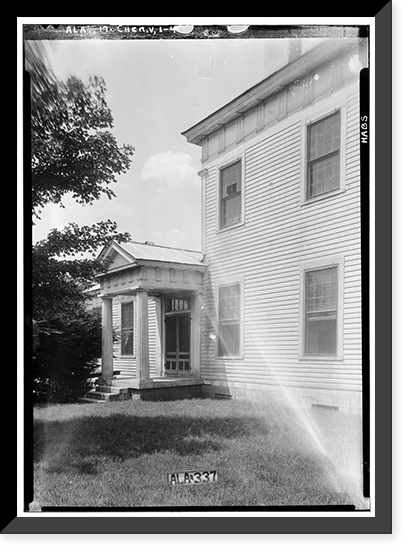 Cunningham Plantation, Old Memphis Road (Gaines Trace Road), Cherokee vicinity, Colbert County, AL - 4, Historic Print
