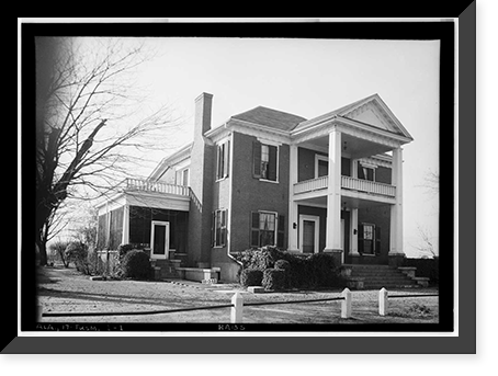 Governor Robert Lindsay House, U.S. Highway 72, Tuscumbia, Colbert County, AL Classic, Vintage Print