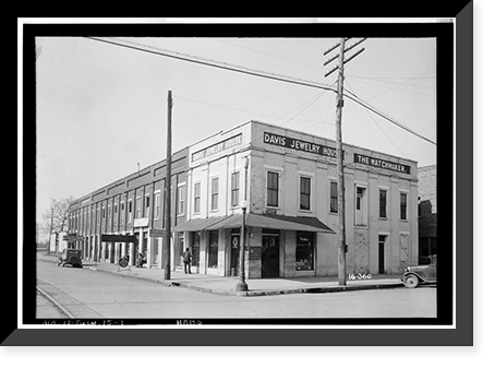 Commercial Row, Fifth Street, Tuscumbia, Colbert County, AL, Vintage Print