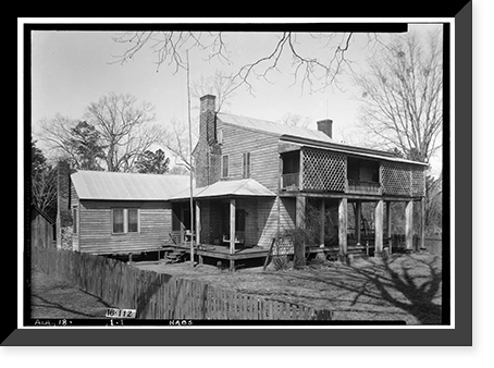 Watkins House, State Highway 30, Burnt Corn vicinity, Conecuh County, AL, Antique Print