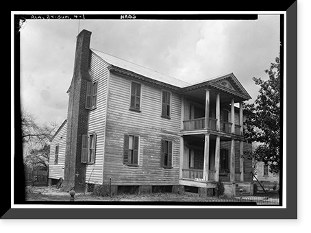 Sturdivant-Moore-Hartley House, Centenary & Main Streets, Summerfield, Dallas County, AL, Vintage Print