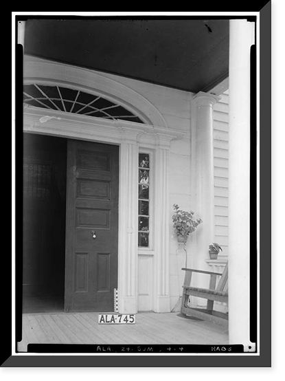 Sturdivant-Moore-Hartley House, Centenary & Main Streets, Summerfield, Dallas County, AL - 4, Antique Print