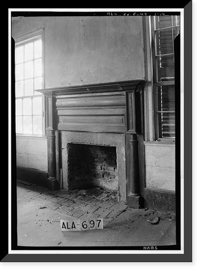 Governor Benjamin Fitzpatrick House, State Route 14 vicinity, Elmore vicinity, Elmore County, AL - 14, Historic Print