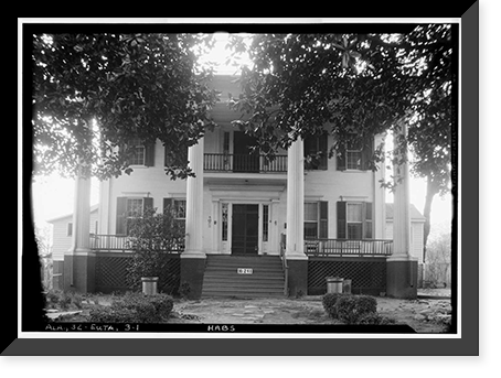 Perkins-Spencer House, Spencer Street, Eutaw, Greene County, AL, Historic Print