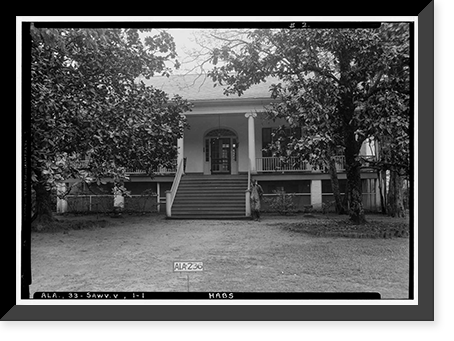 Governor Samuel Pickens House, State Route 14, Sawyerville vicinity, Hale County, AL, Antique Wall Art