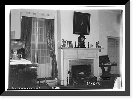 Governor Samuel Pickens House, State Route 14, Sawyerville vicinity, Hale County, AL - 12 Classic, Vintage Print