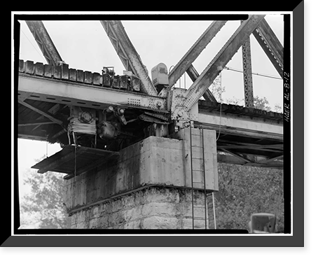Bridgeport Swing Span Bridge, Spanning Tennessee River, Bridgeport vicinity, Jackson County, AL - 12 Classic, Antique Poster