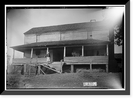 George Bankhead House, Old Military Road, Crews, Lamar County, AL, Vintage Print