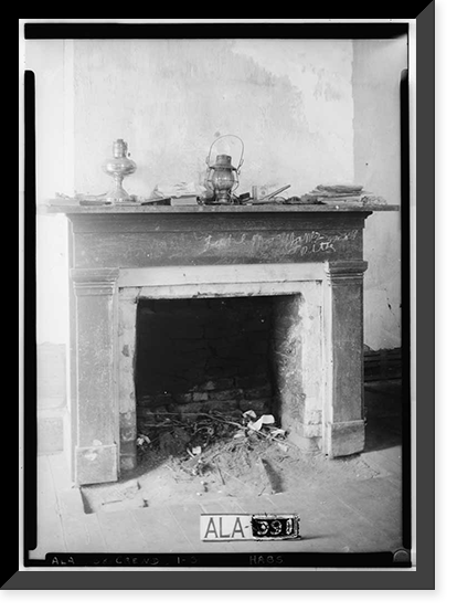 George Bankhead House, Old Military Road, Crews, Lamar County, AL - 3, Historic Print