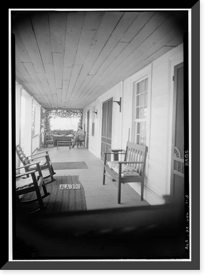 James Greer Bankhead House, U.S. Route 278, Sulligent, Lamar County, AL - 3, Antique Print