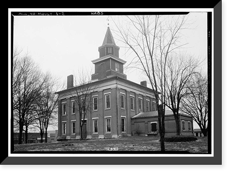 Lawrence County Courthouse, Courthouse Square bounded by Main Street, Lawrence, Moulton, Lawrence County, AL - 2, Antique Print