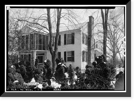 General Joseph Wheeler House, State Highway 20, Wheeler, Lawrence County, AL - 2, Vintage Print