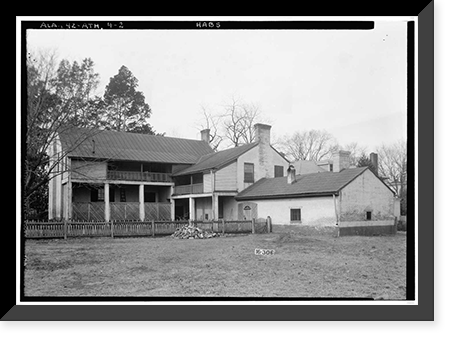 Beaty-Mason House, 211 South Beaty Street, Athens, Limestone County, AL - 2, Antique Print