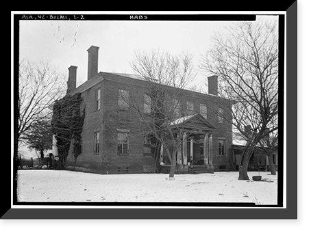 Governor Thomas Bibb House, County Road 71, Belle Mina, Limestone County, AL Classic, Vintage Wall Art