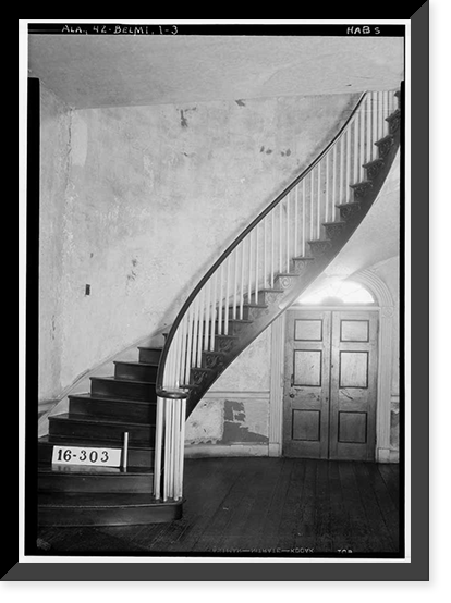 Governor Thomas Bibb House, County Road 71, Belle Mina, Limestone County, AL - 2, Antique Print