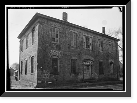 Historic Framed Print, Masonic Hall, Second & Church Streets, Benton, Lowndes County, AL,  17-7/8" x 21-7/8"
